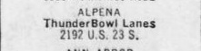 Thunder Bowl Lanes - Detroit Free Press Jun 28 1964 (newer photo)